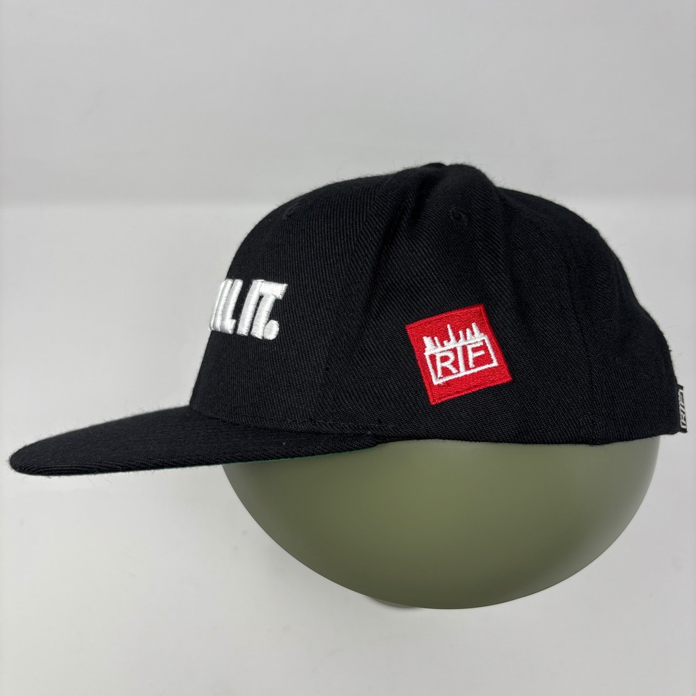Rare RIF LA Just Sell It Snapback Hat Black Embroidered Cap Retro Streetwear OS - Picture 3 of 7